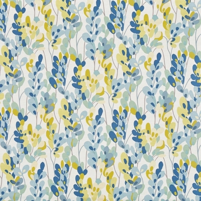 Floral Curtain Fabric : Twirl Lemon Zest