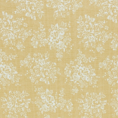 Floral Curtain Fabric : Washed Rose Ochre