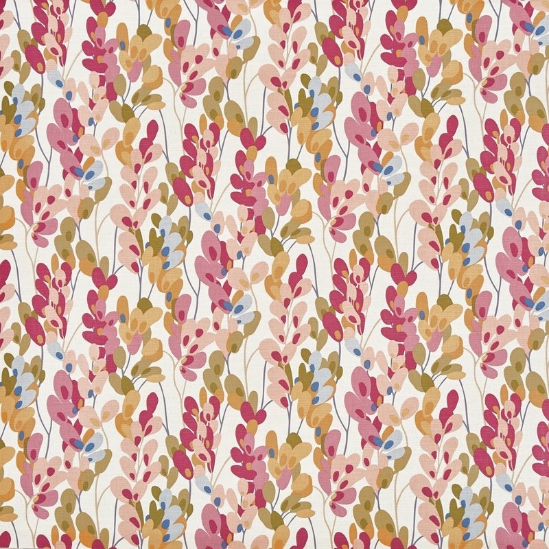 Floral Curtain Fabric : Twirl Rumba Floral Curtain Fabric Curtain Cloth Textile / Curtain Fabric Choose Sample / Pattern Chart