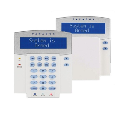 EVO641 / K641+.PARADOX Keypad with 32 Zone Blue LCD Display