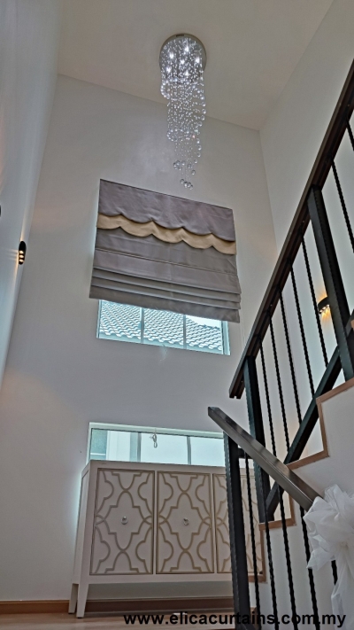 Roman Blinds Stair Area In Bungalow House