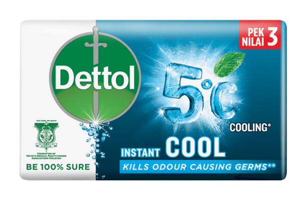 Dettol Bar Soap Cool 65g 3s