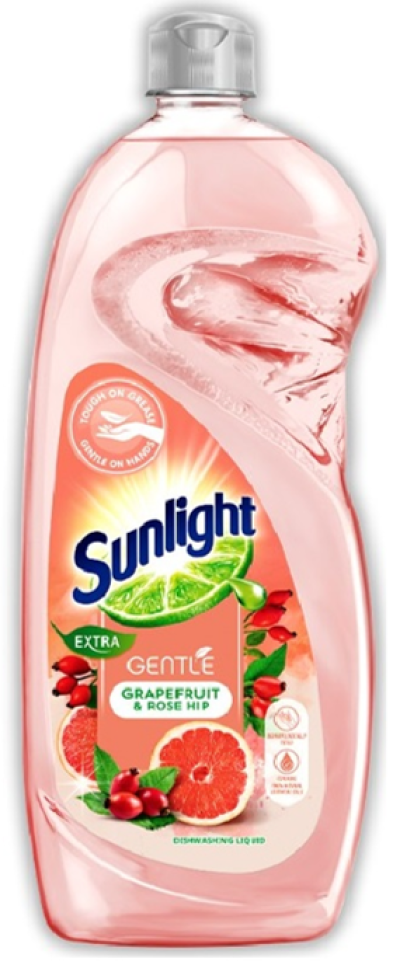 Sunlight Dishwash Liquid Gentle Grapefruit & Rose Hip (900ml)