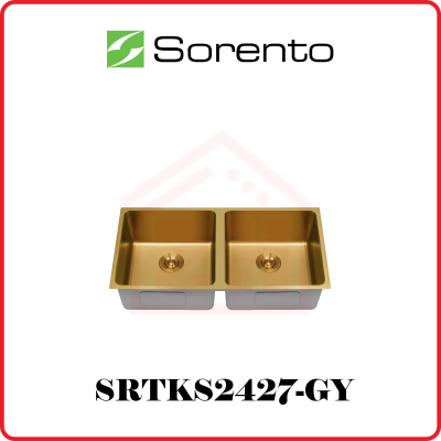 SORENTO Sink Double Bowl SRTKS2427-GY