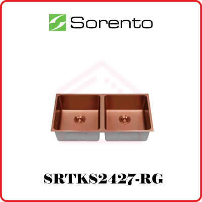 SORENTO Sink Double Bowl SRTKS2427-RG