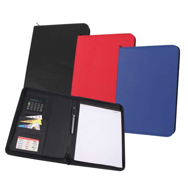 SF 1940-IV PU Seminar Folder with Calculator & Writing Pad