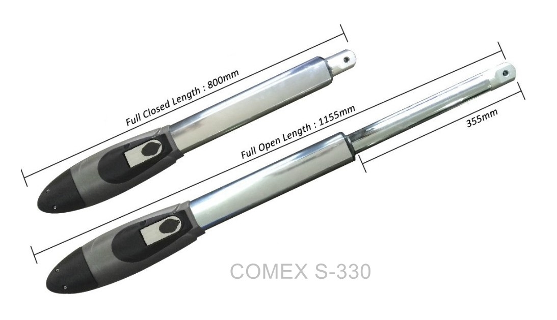 COMEX S-330 Sistem Pintu Pagar Automatik COMEX Pagar Automatik Arm Carta Pilihan Warna Corak