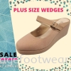 PlusSize Women 2.5 inch Wedges- PS-999-16(B)- APRICOT Colour Plus Size Shoes