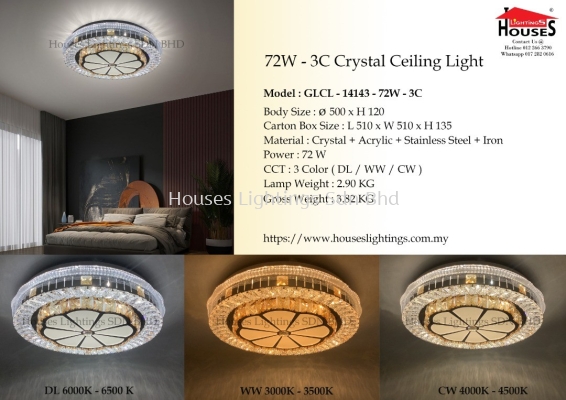 CEILING 14143-72W LED-MIX(3C) 