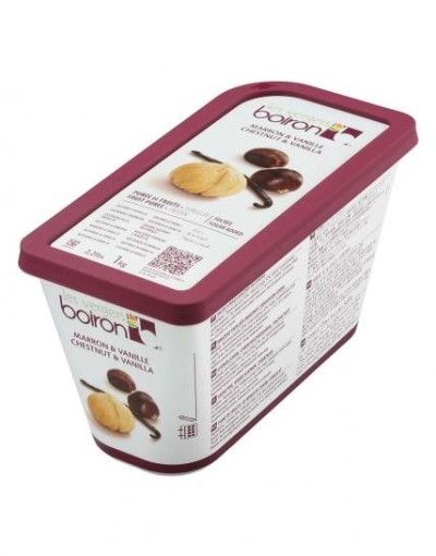 BOIRON, Frozen Fruit Puree - Chestnut & Vanilla, 32% Invert Sugar , 1kg