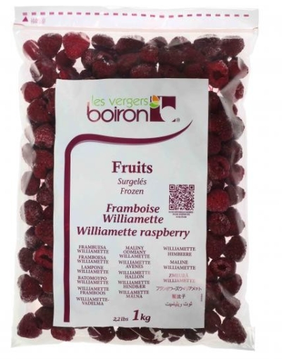 BOIRON, Frozen Whole Fruit & Pieces - IQF Raspberry, 1kg