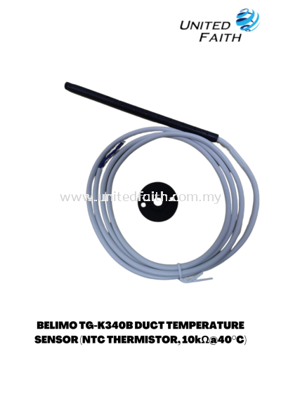 BELIMO TG-K340B DUCT TEMPERATURE SENSOR (NTC THERMISTOR, 10k@40C)