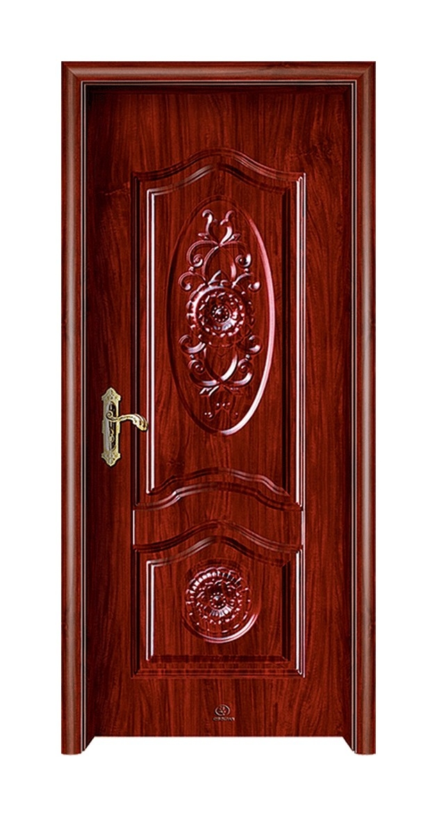 Steel Wood Door : SWD - 6424 (Red Sandalwood) Steel Wood Doors Door & Door Design Choose Sample / Pattern Chart