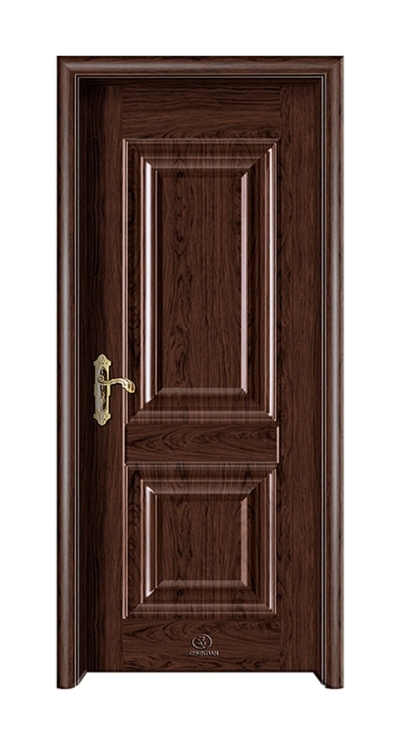 Pintu Kayu Keluli : SWD - 6438 (Walnut Hitam)