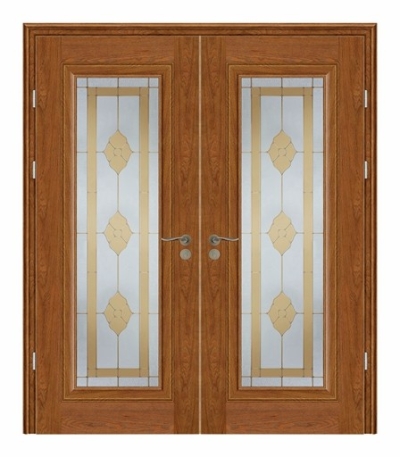 Painting Double Doors : PCD - 5644(Teak)