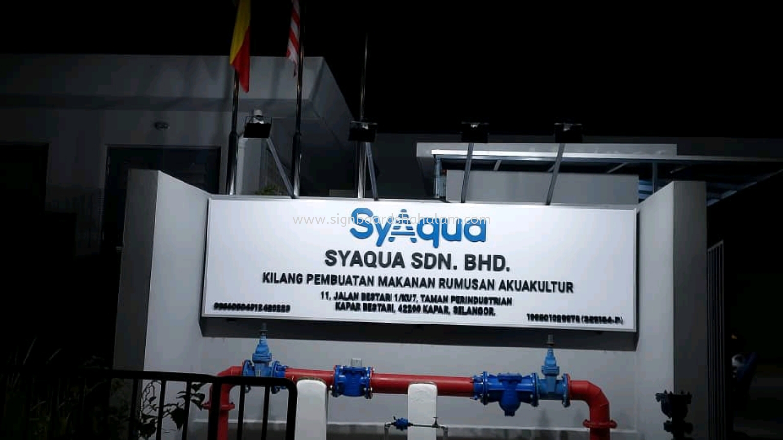 Syaqua Sdn Bhd Shah Alam - 3D Box Up Lettering Signboard With Non LED 