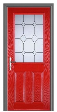 Pintu Kayu Kaca : BCD-7575 (Warna Merah)