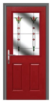 Glass Wood Door : BCD-7676 (Maroon)