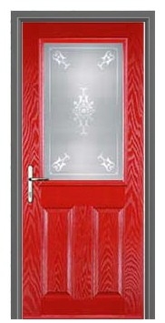 Glass Wood Door : BCD-7637 (Red)