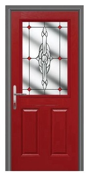 Glass Wood Door : BCD-7535 (Maroon)