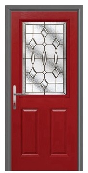 Pintu Kayu Kaca : BCD-7577 (Merah Marun)