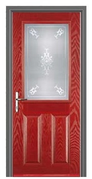 Glass Wood Door : BCD-7631 (Maroon)