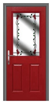 Pintu Kayu Kaca : BCD-7626 (Merah Marun)