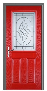 Pintu Kayu Kaca : BCD-7655 (Warna Merah)