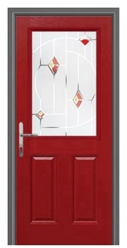 Glass Wood Door : BCD-7599 (Maroon)