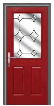 Pintu Kayu Kaca : BCD-7562 (Merah Marun)