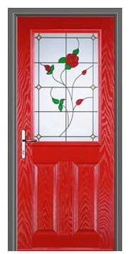 Glass Wood Door : BCD-7620 (Red)