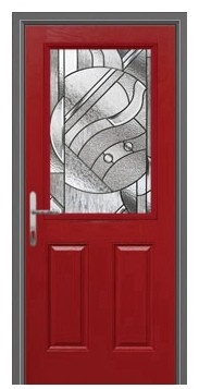 Glass Wood Door : BCD-7661 (Maroon)