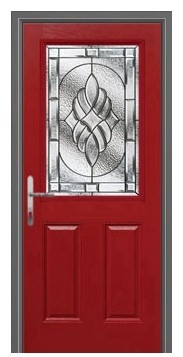 Glass Wood Door : BCD-7665 (Maroon)