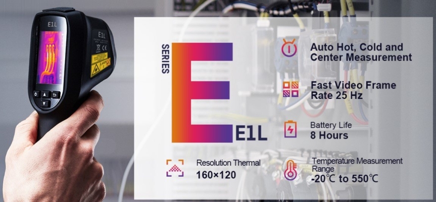 Handheld Thermal Camera 160 X 120 IR Resolution HIKMICRO E1L  (-20 C to 550 C)