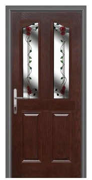 Glass Wood Door : EGD - 4322 (Drak Brown)