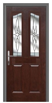 Glass Wood Door : EGD - 4406 (Drak Brown)