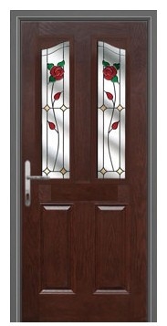 Glass Wood Door : EGD - 4388 (Drak Brown)