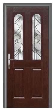 Composite Door Glass : WCD - 5717 (Dark Brown)