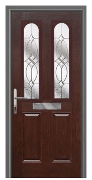 Composite Door Glass : WCD - 5723 (Dark Brown)