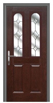 Composite Door Glass : WCD - 5728 (Dark Brown)