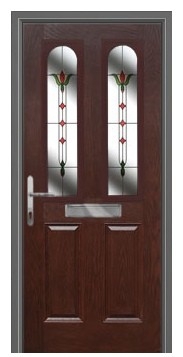 Composite Door Glass : WCD - 5722 (Dark Brown)