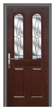 Composite Door Glass : WCD - 5727 (Dark Brown)
