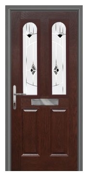 Composite Door Glass : WCD - 5718 (Dark Brown)