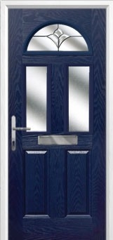 Composite Door : WCD - 1067 (Dark Blue) Dark Blue Color Composite Door Door & Door Design Choose Sample / Pattern Chart
