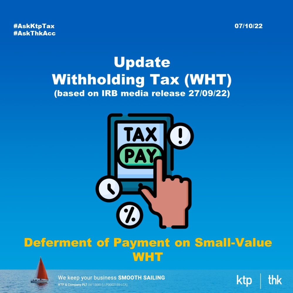 Small Value Withholding Tax Payment