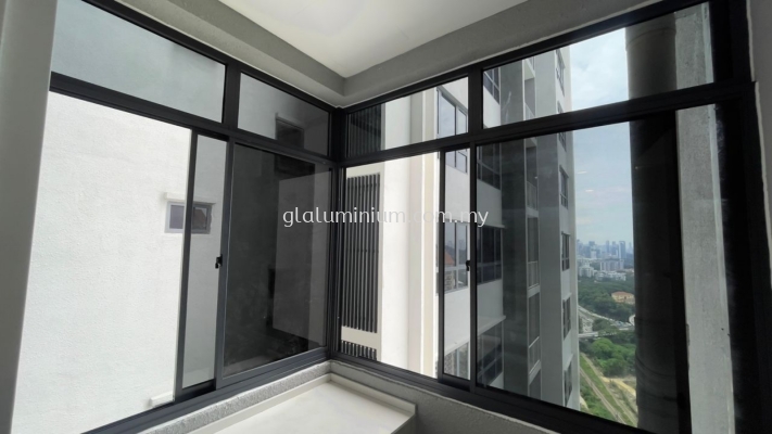 sliding windows 2 panel "L" shape + Above fit glass @The ERA@Duta North, Jalan Segambut, Kawasan Perusahaan Segambut, Kuala Lumpur 