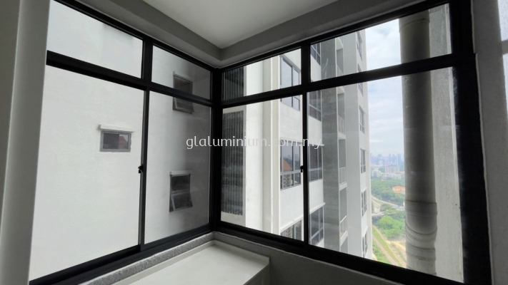 sliding windows 2 panel "L" shape + Above fit glass @The ERA@Duta North, Jalan Segambut, Kawasan Perusahaan Segambut, Kuala Lumpur 