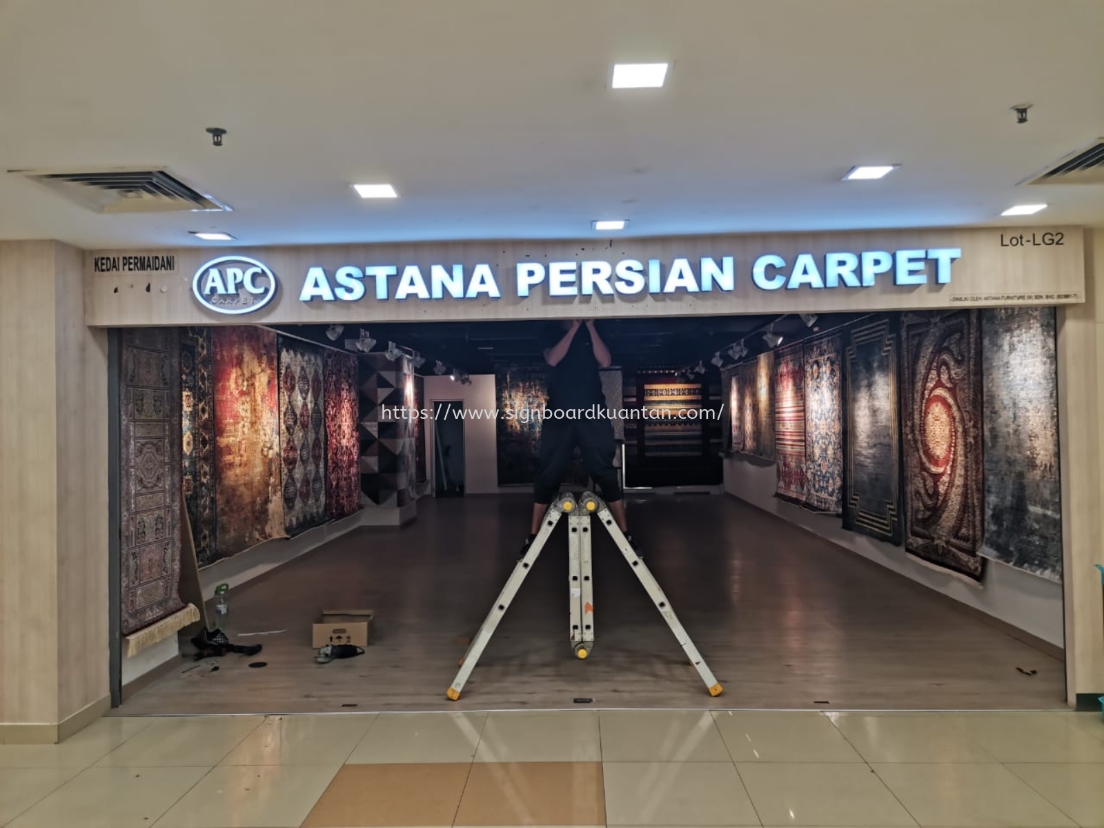 ASTANA PERSIAN CARPET 3D CHANNEL WITHOUT BASE SIGNAGE SIGNBOARD AT ROMPIN 