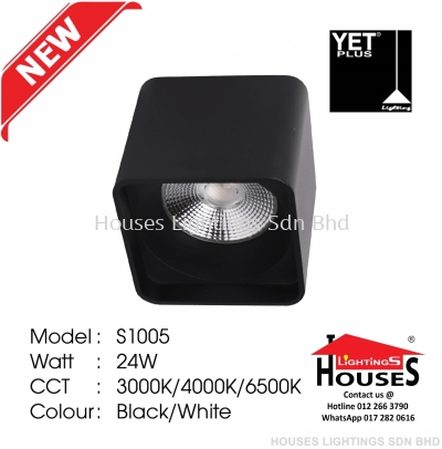 S1005 24W BK-SQ LED - DL CW WW