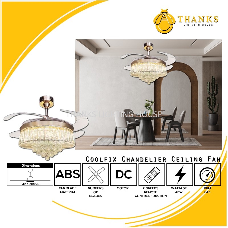 Coolfix Chandelier Ceiling Fan